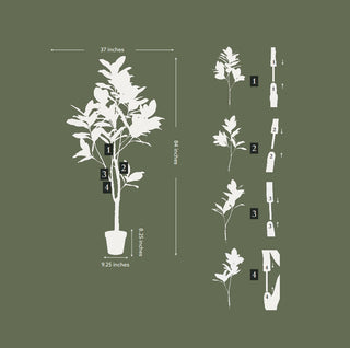 7' Artificial Magnolia Tree