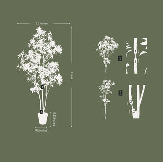 7' Faux Laurel Tree Set Up Kit