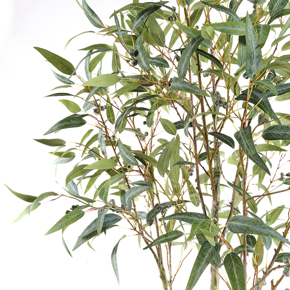 cg hunter faux rubber tree Faux Willow Eucalyptus Tree, 7 ft