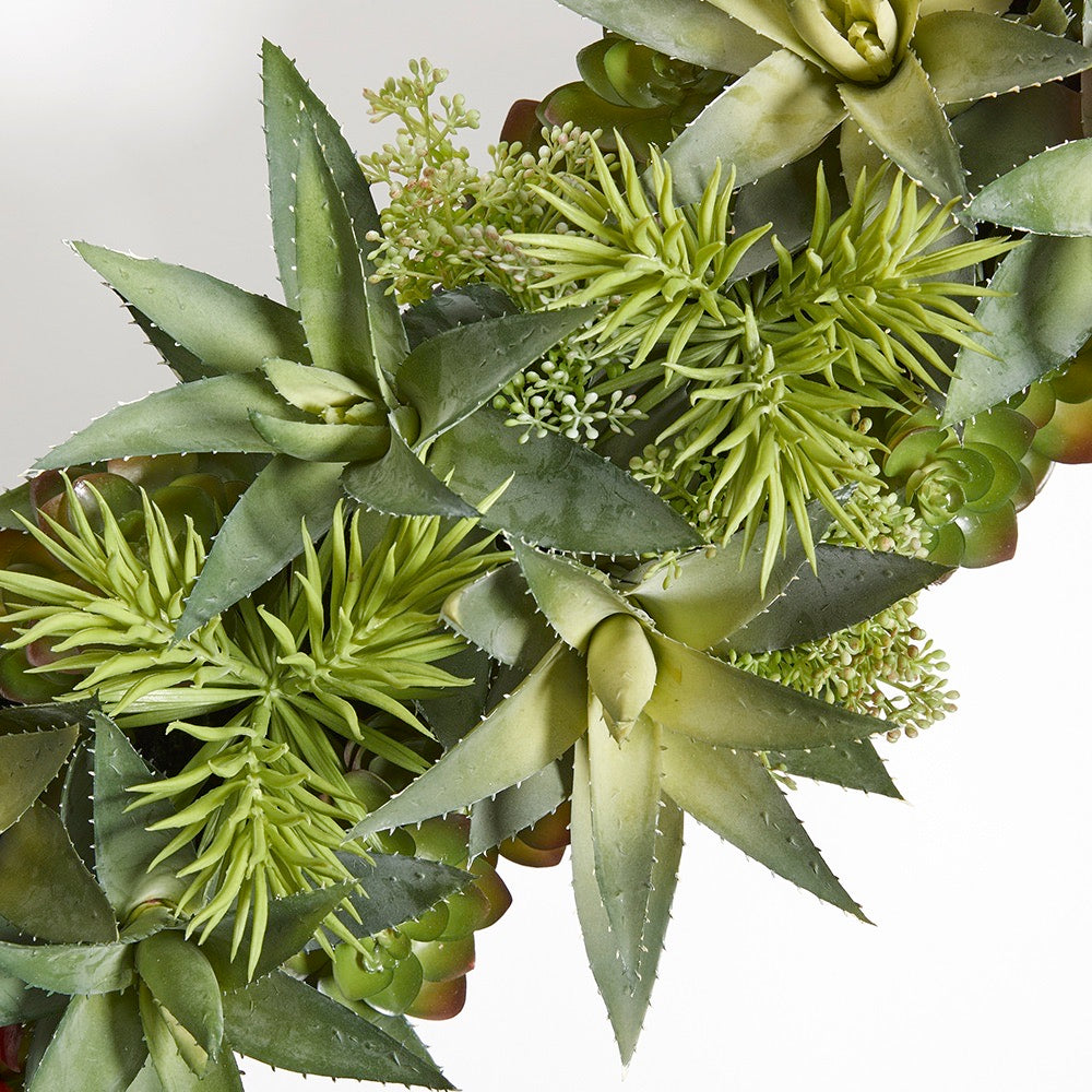 succulent square leaves Artificial Succulent Arrangement in Gray Planter