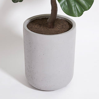 Elegant planter base of the artificial Fiddle Leaf Fig Tree by CG Hunter, showcasing a modern design that enhances any interior décor.