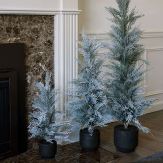 3' Flocked Cedar Tree