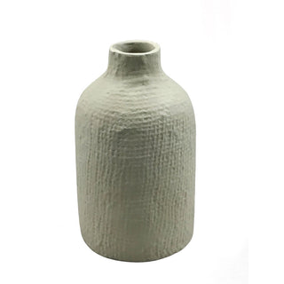 Luxury CG Hunter Off-White Aluminum Textured Vase showcasing a sleek design with intricate surface detailing, perfect for elegant decor.