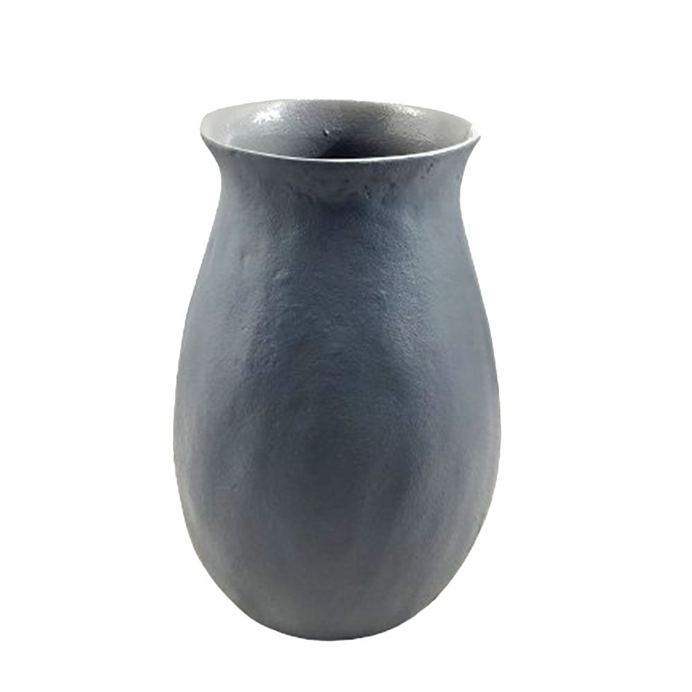 Warm Grey Aluminum Vase