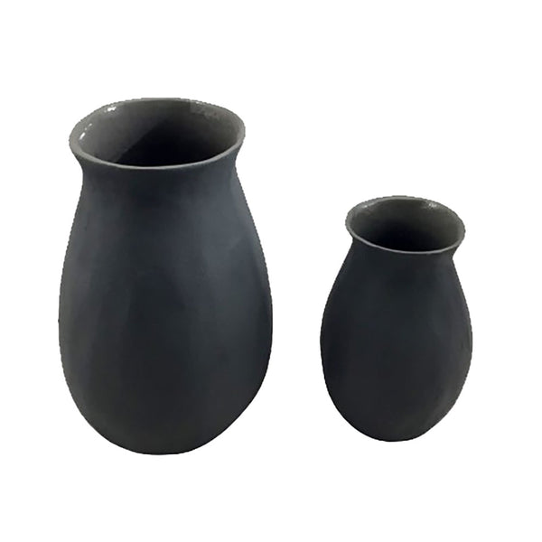 Warm Grey Aluminum Vase