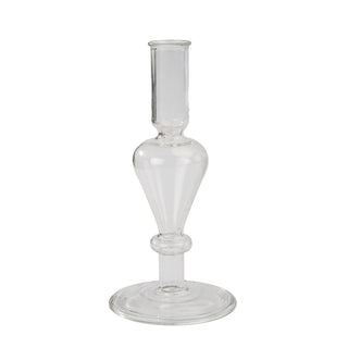 Sophisticated conical etched borosilicate glass bud vase by CG Hunter, adding a refined touch to any table setting or decor arrangement.