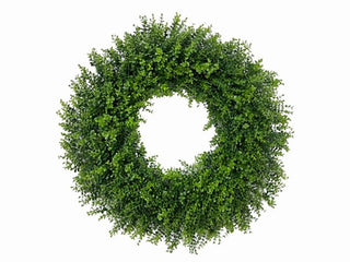 Green wreath on a white background