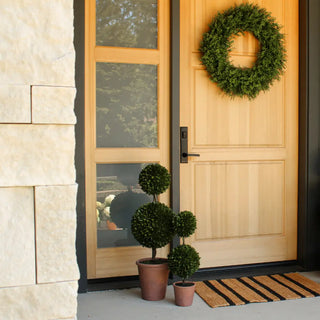 24" Artificial Boxwood Plant in Topiary Pot