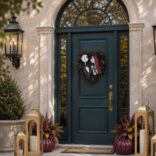 Disney® Jack Skellington and Sally Halloween Wreath Pre-Lit