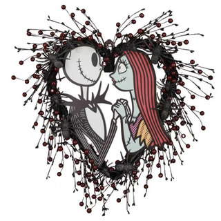 Disney Jack and Sally Halloween Wreath