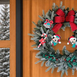 Disney® Seasons Greetings Mickey Mouse and Minnie Mouse Christmas Wreath Pre-Lit