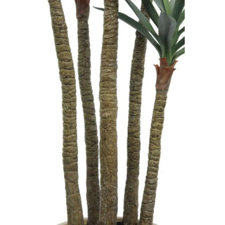 Artificial palm trees on a white background