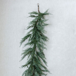 Elegant 9' Faux Cedar Garland Evergreen from CG Hunter, showcasing lush green foliage in a natural arrangement, perfect for holiday décor.