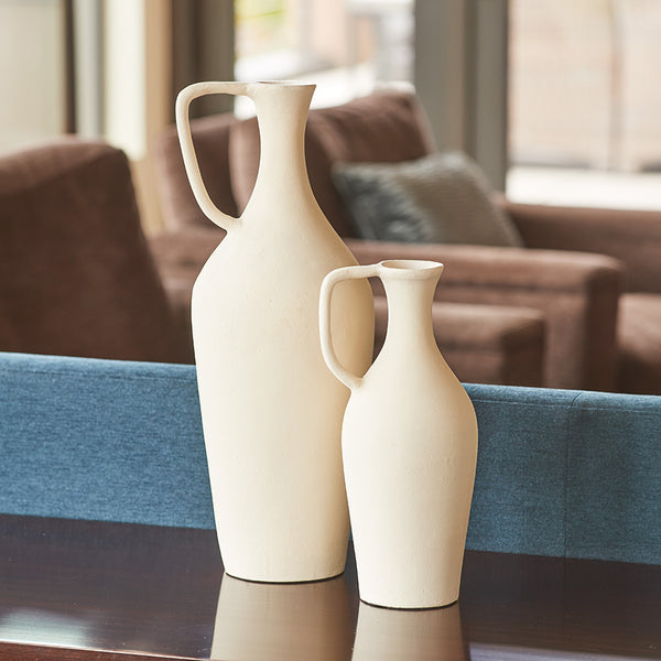Charlotte Pitcher Vases, Large and Medium