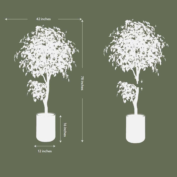 Artificial Ficus Tree with Artisan Planter